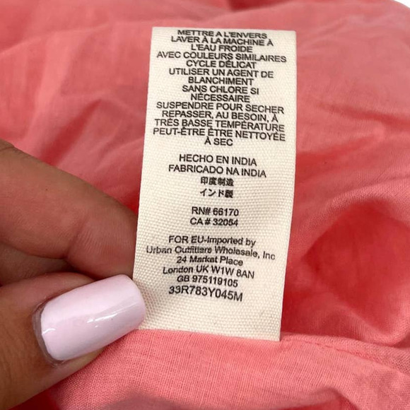 Free People Pink Hand Embroidered Cold Shoulder Tunic Dress Size Small EUC - Picture 9 of 9